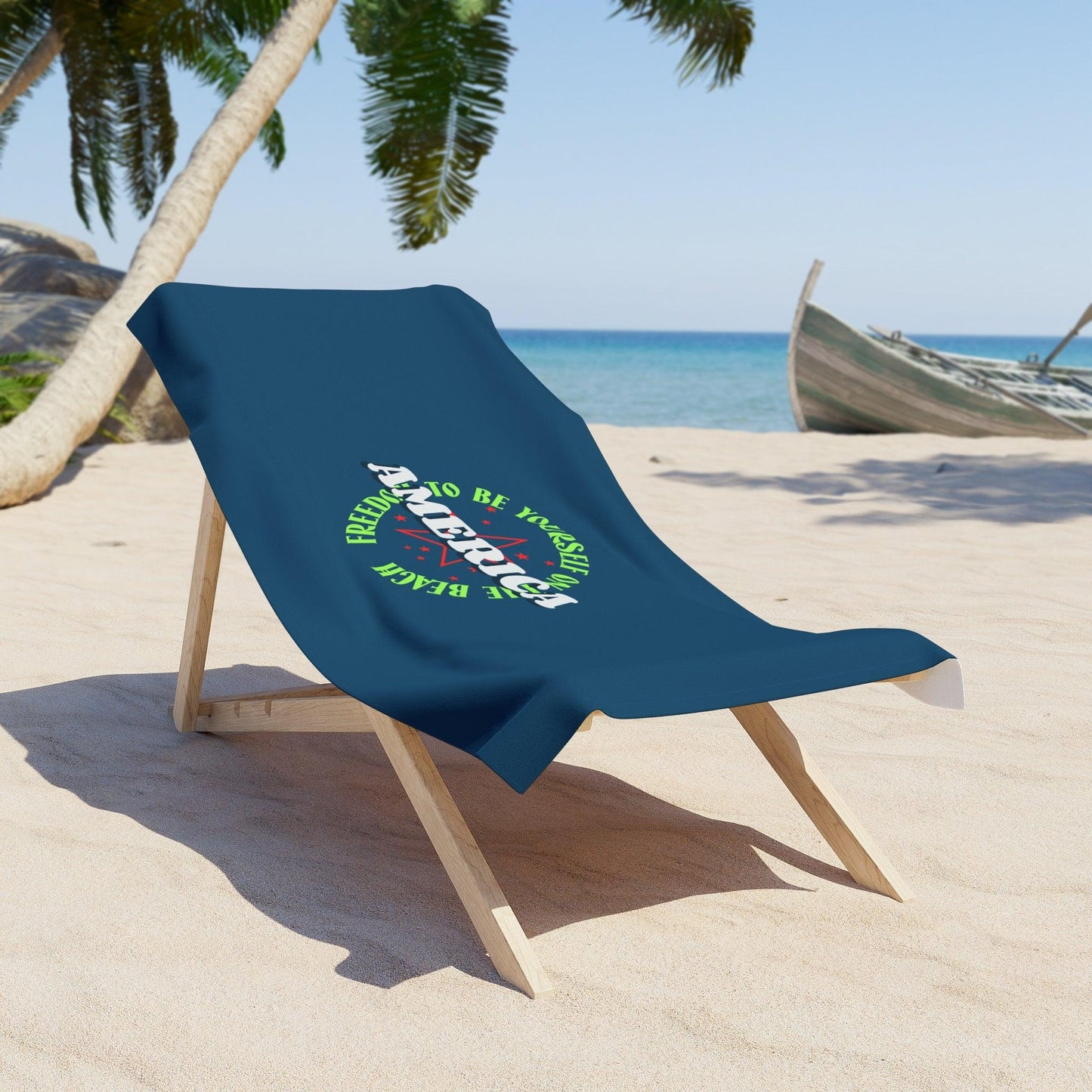Freedom to be yourself at the Beach, America Beach Towel Wrap - Coastal Collections