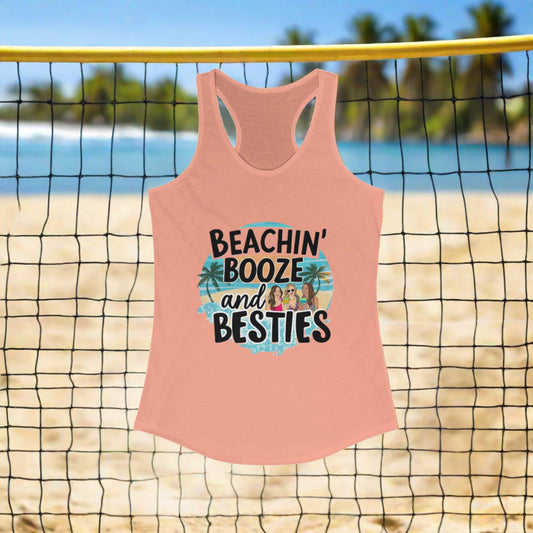 Beachin, Booze and Besties Tank Top - Perfect for Beach Parties and Summer Fun! - Coastal Collections