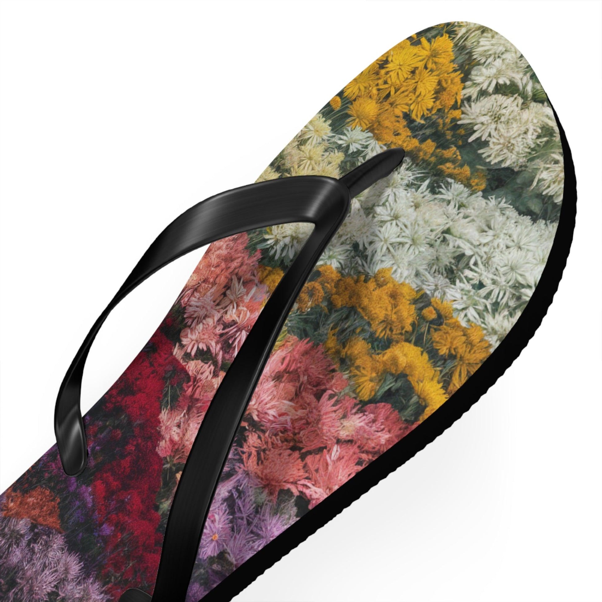 Yarrow Bouquet Flower Inspired Flip Flops, Express Your Beach Loving Self - Coastal Collections