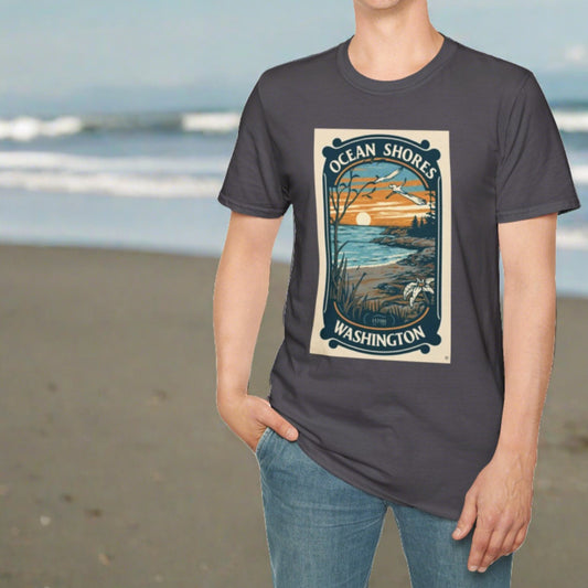 Ocean Shores Washington - Unisex Softstyle T-Shirt