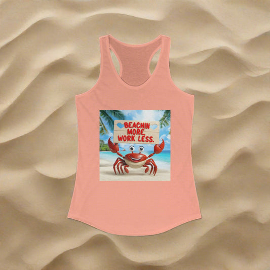 Beachin More, Work Less Tank Top - Embrace the Beach Life with a Fun Twist! - Coastal Collections