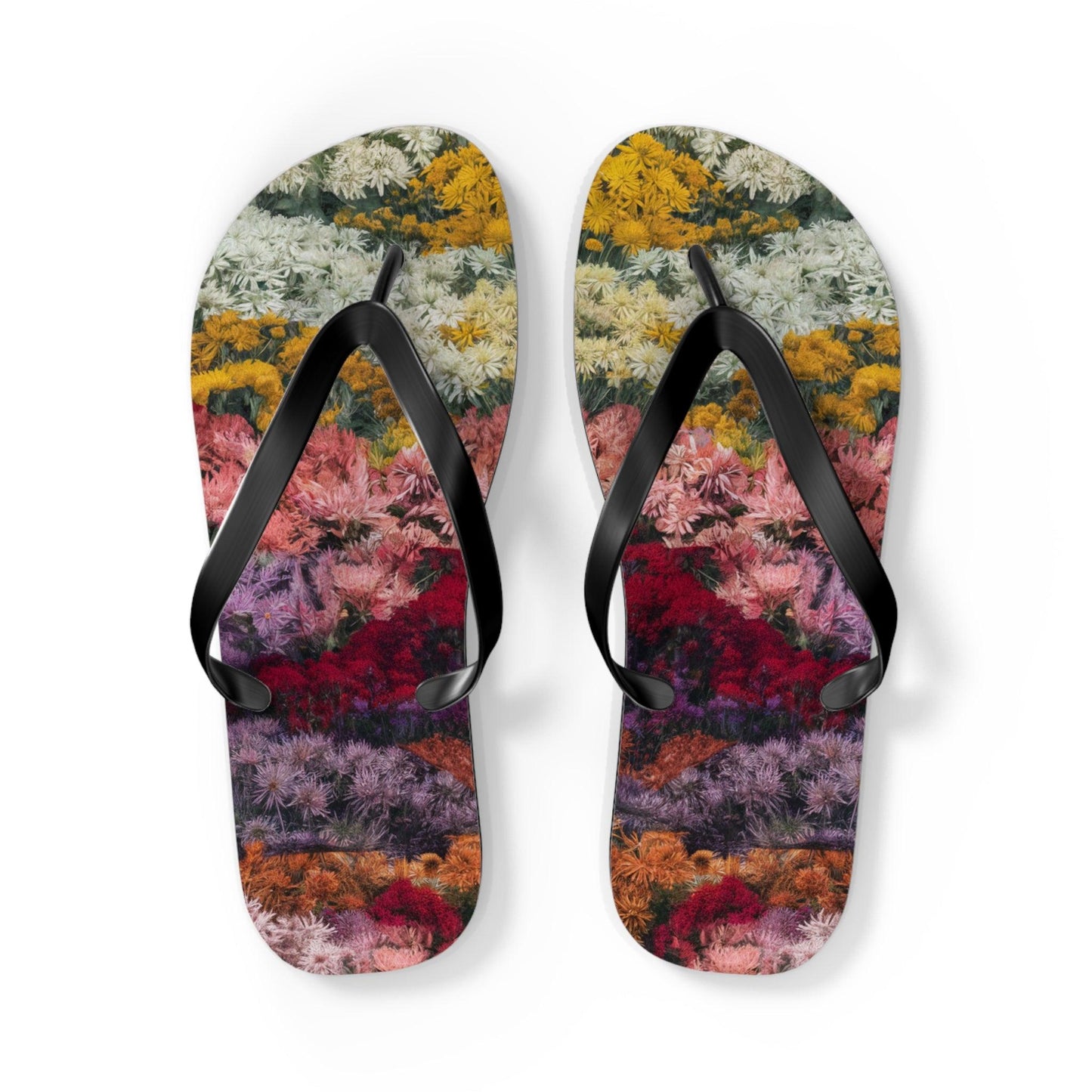 Yarrow Bouquet Flower Inspired Flip Flops, Express Your Beach Loving Self - Coastal Collections