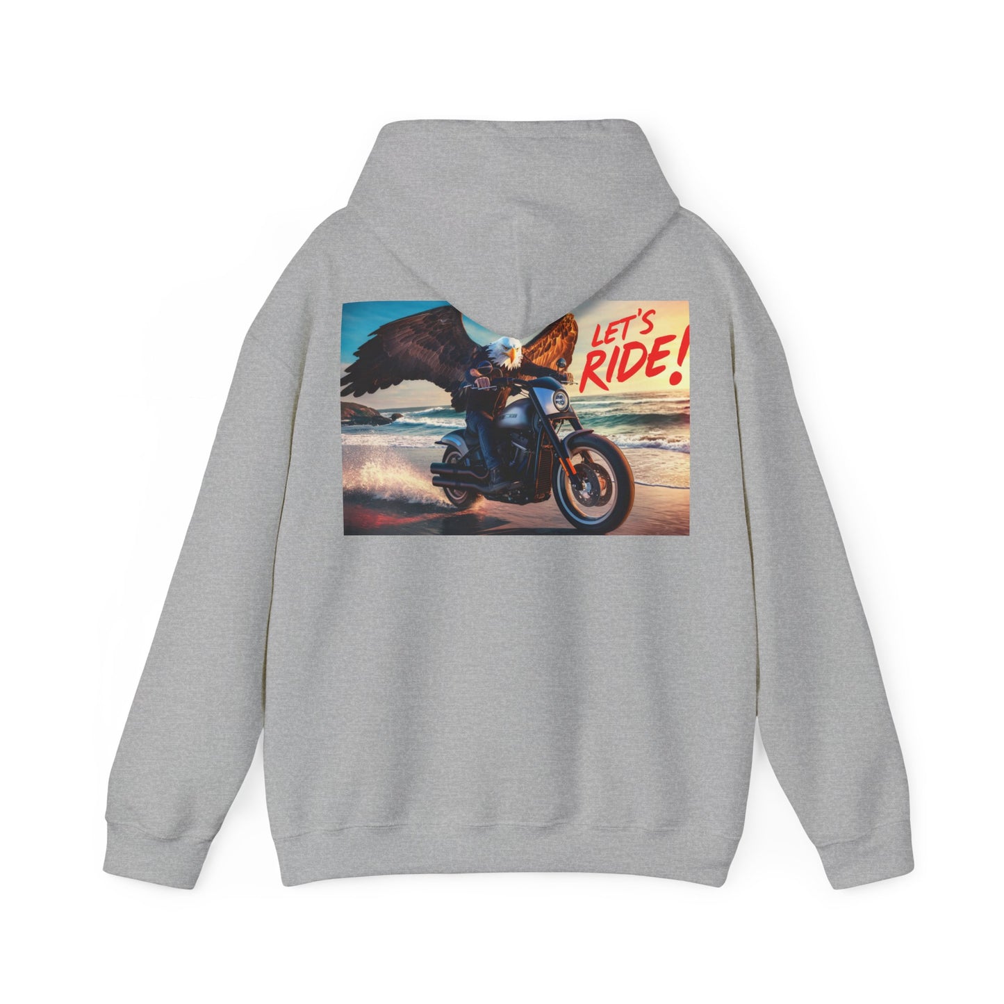 Let's Ride, Eagle Riding Motorcycle - Hoodie