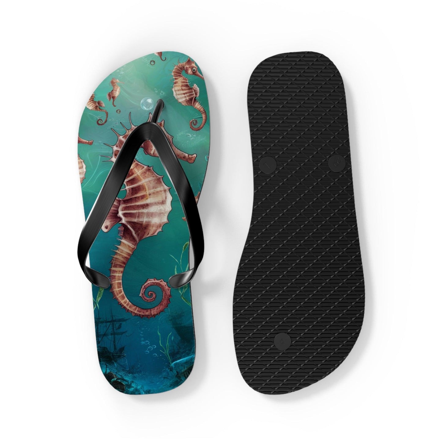 Seahorse Inspired Flip Flops, Express Your Beach Loving Self - Coastal Collections