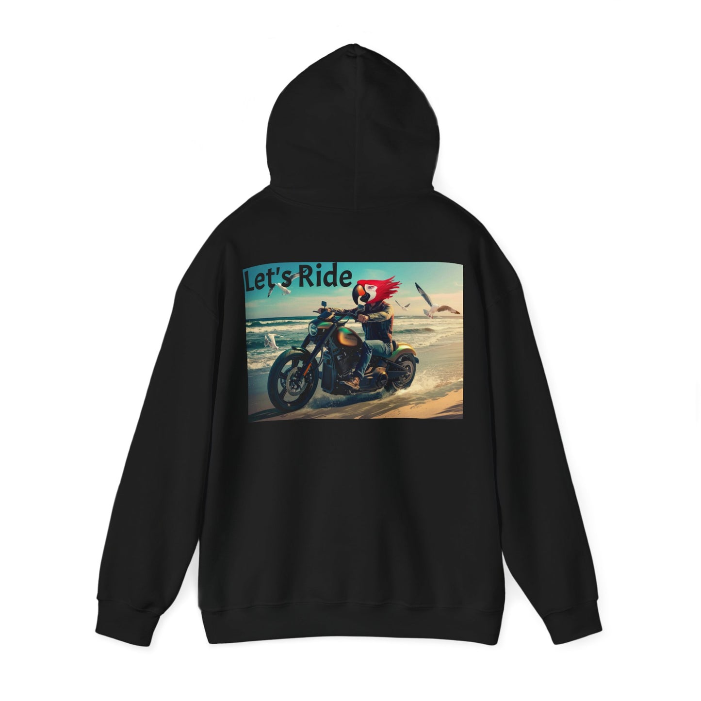 Let's Ride - Motorcyle on Beach - Hoodie