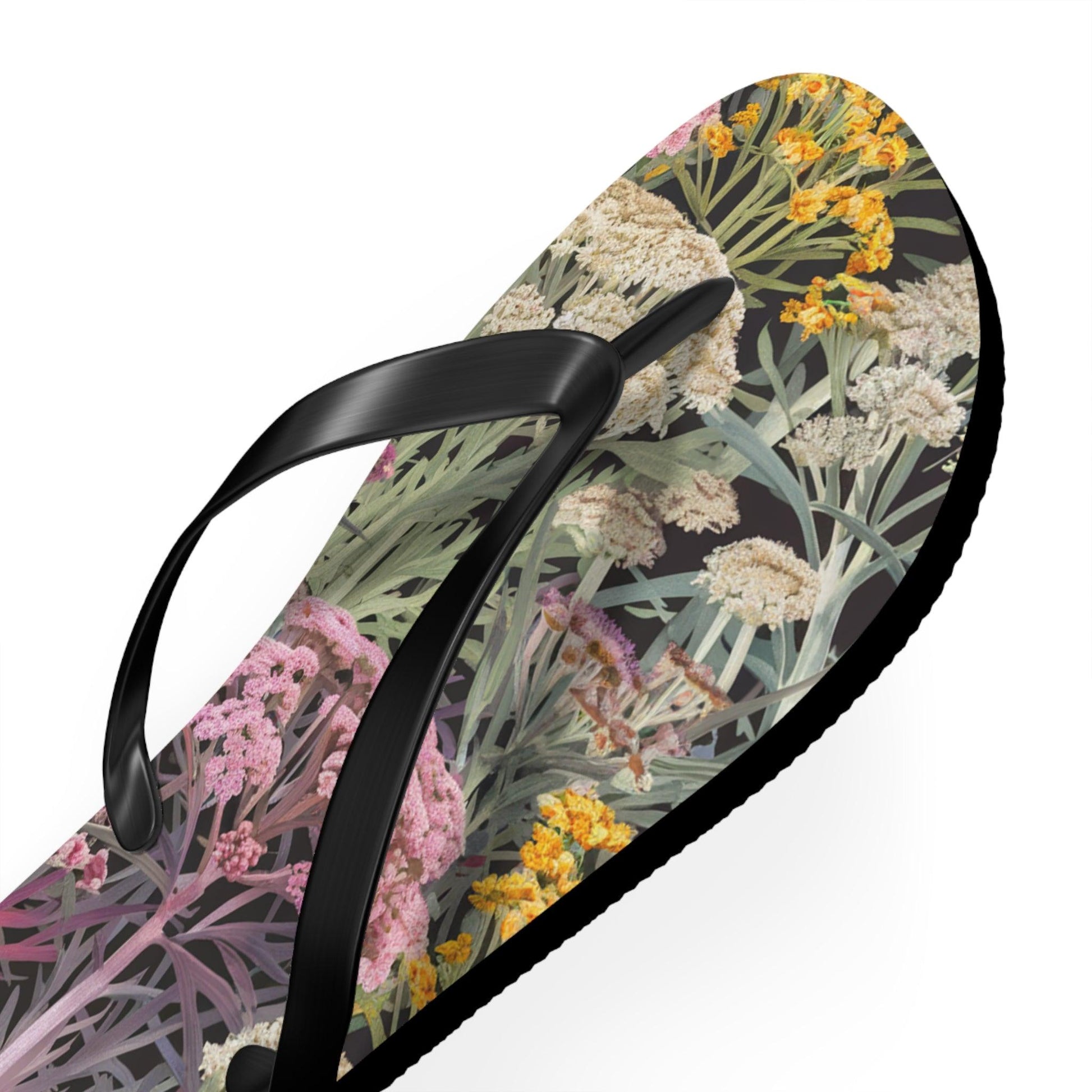 Yarrow Flower Inspired Flip Flops, Express Your Beach Loving Self - Coastal Collections