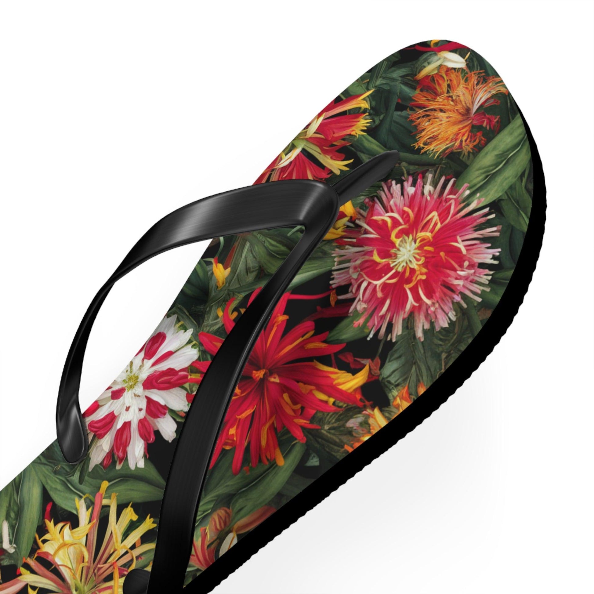 Lantana Bouquet Flower Inspired Flip Flops, Express Your Beach Loving Self - Coastal Collections