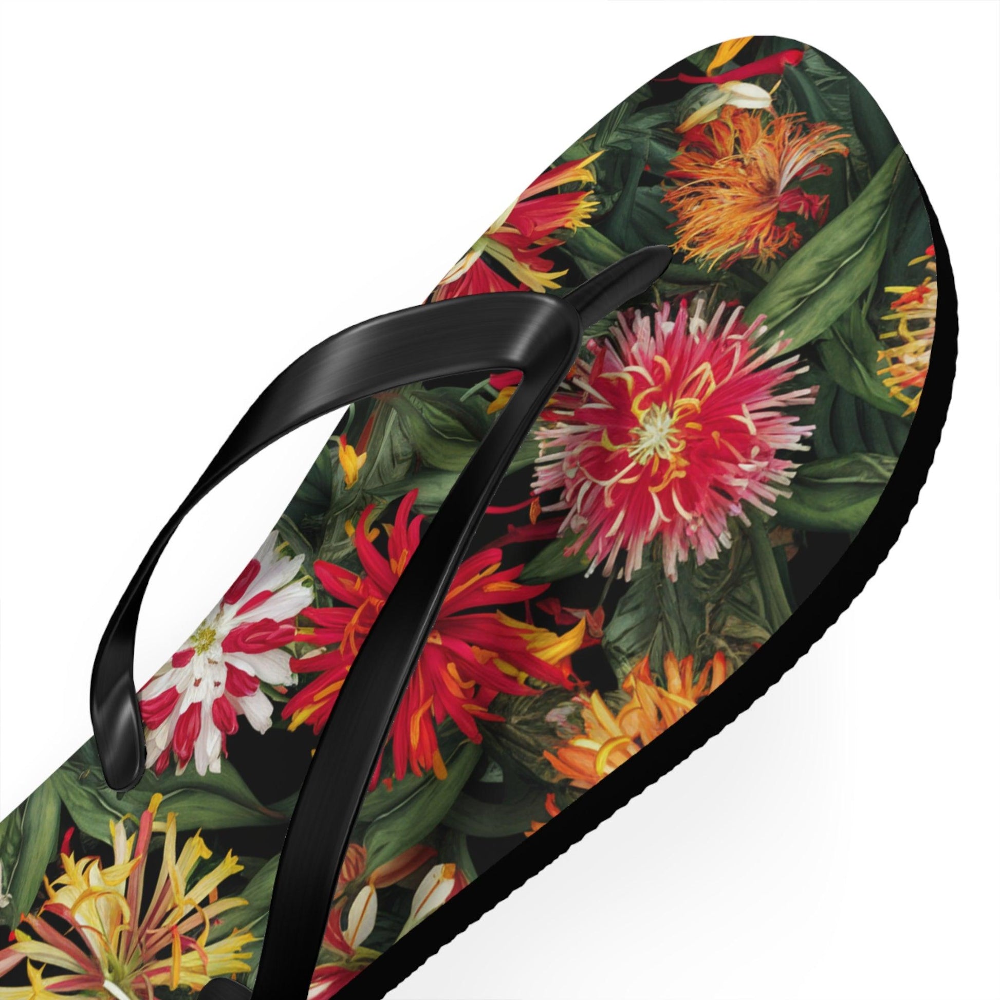 Lantana Bouquet Flower Inspired Flip Flops, Express Your Beach Loving Self - Coastal Collections