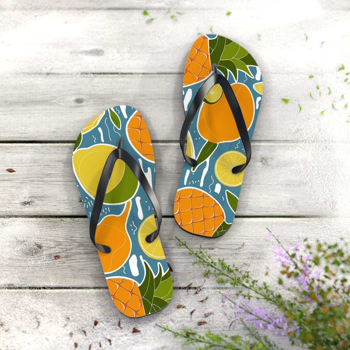 Tropical Fruit Inspired Flip Flops, Express Your Beach Loving Self - Coastal Collections