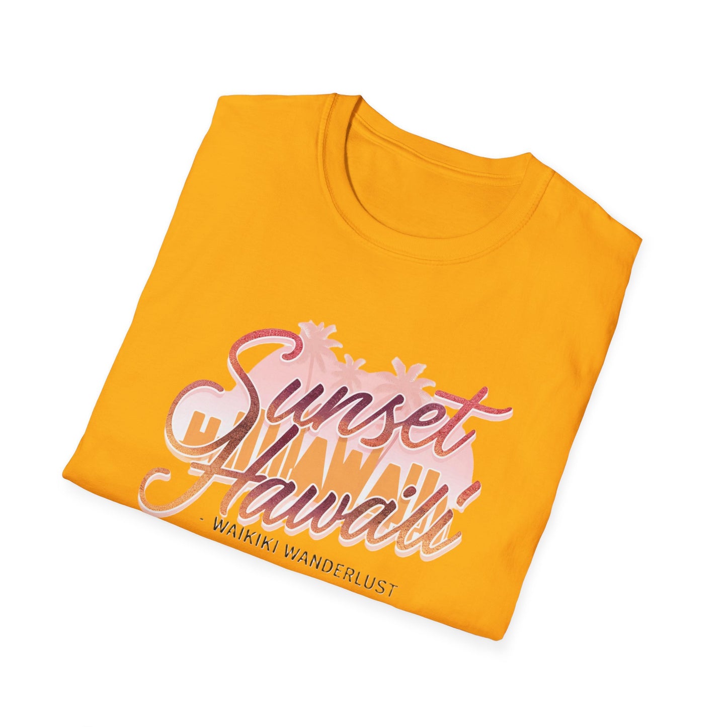 Hawaii Sunset, Wanderlust - Unisex Softstyle T-Shirt