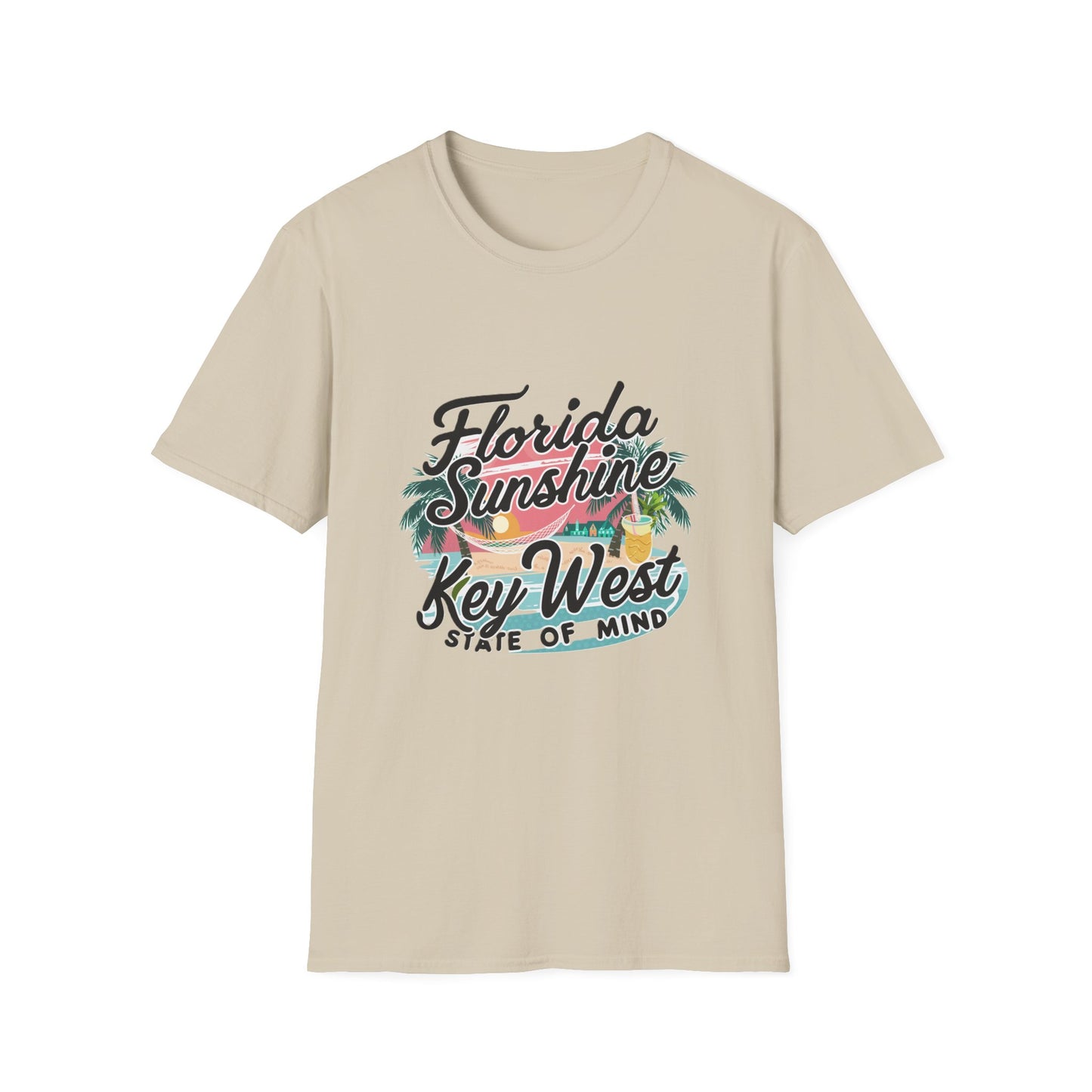 Keywest Florida Sunshine, State of Mind - Unisex Softstyle T-Shirt