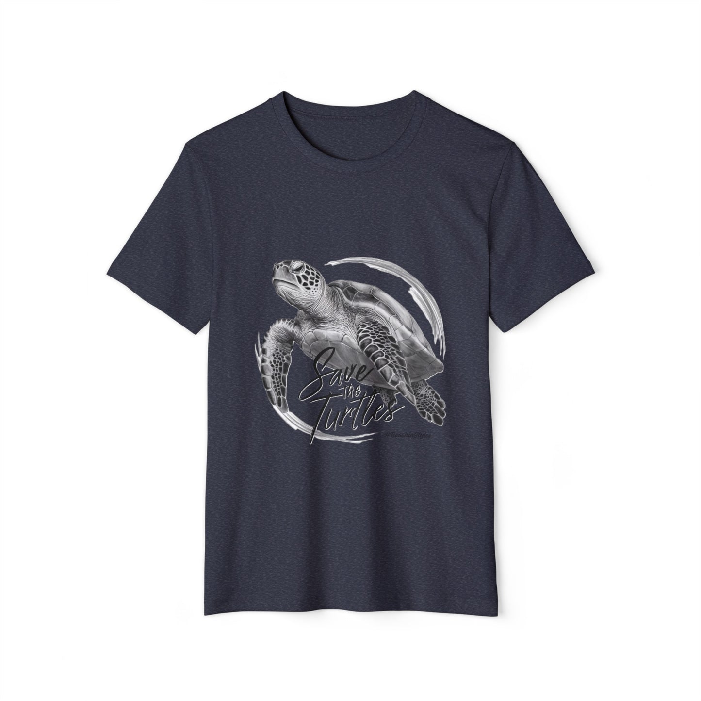 Save the Turtles Unisex Recycled Organic T-Shirt (Print on Front)