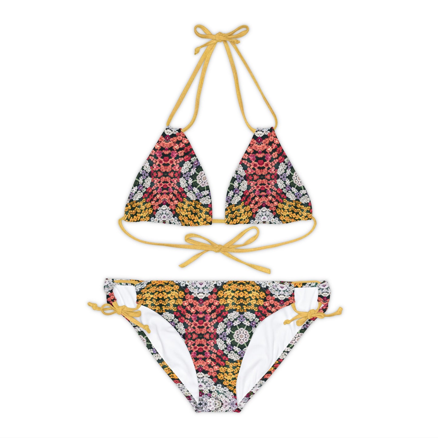 Yarrow Flower Strappy Bikini Set