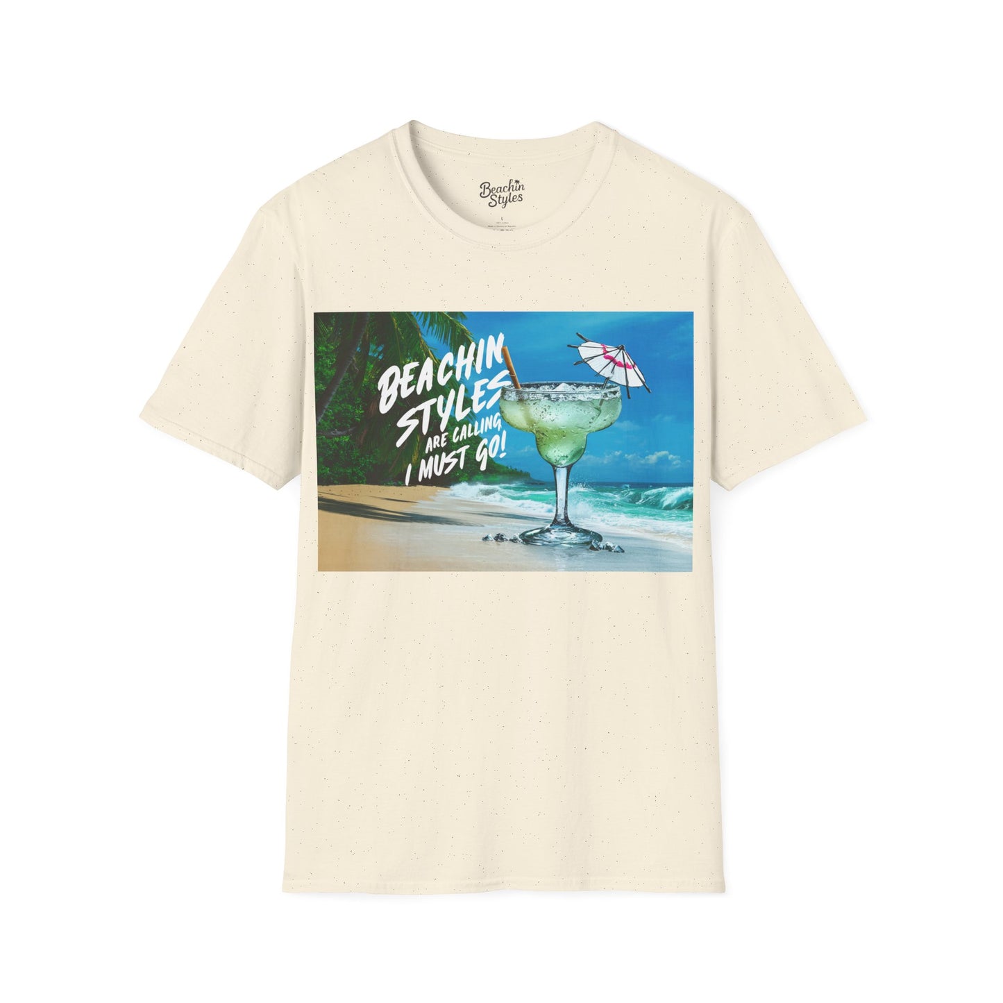 The Beach is Calling, I Must Go, Margarita - Unisex Softstyle T-Shirt