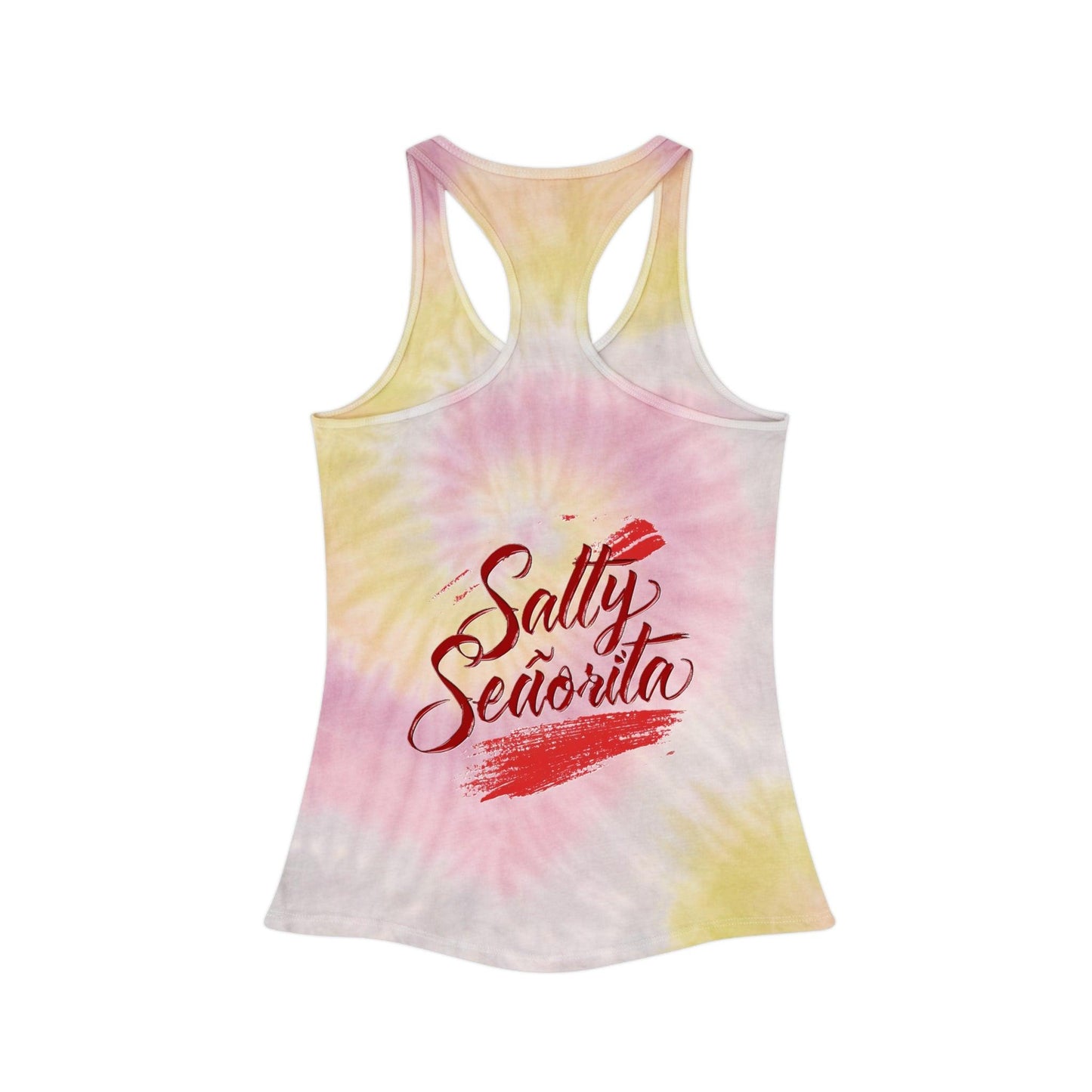 Salty Senorita Tie Dyed Tank Top, Print on Back - Coastal Collections