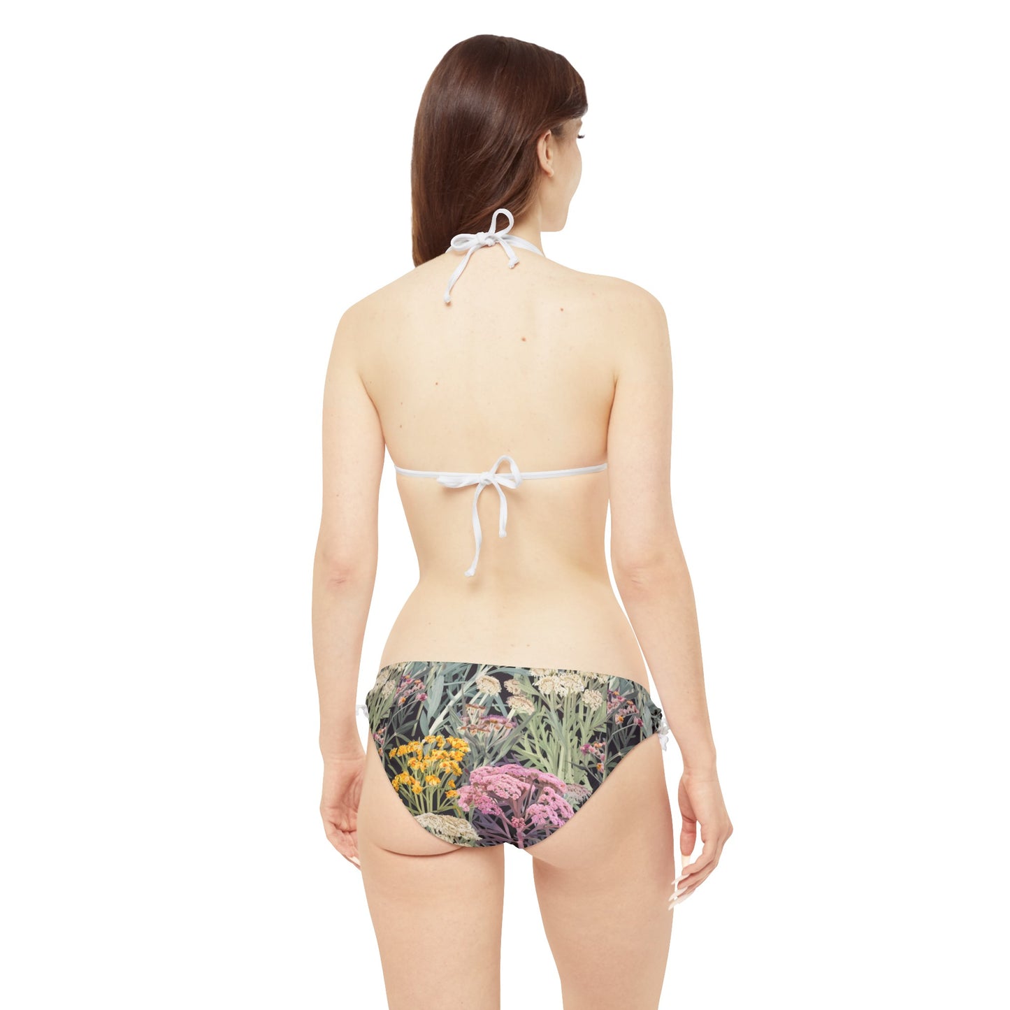 Yarrow Flower Bouquet Strappy Bikini Set