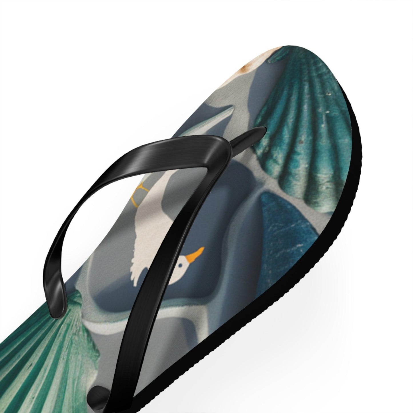 Seashell and Seagull Inspired Flip Flops, Express Your Beach Loving Self - Coastal Collections