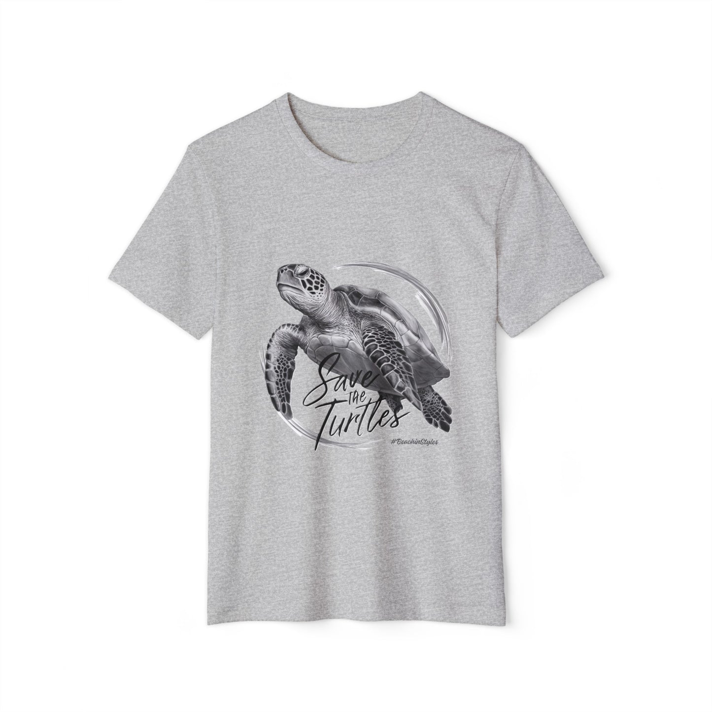 Save the Turtles Unisex Recycled Organic T-Shirt (Print on Front)