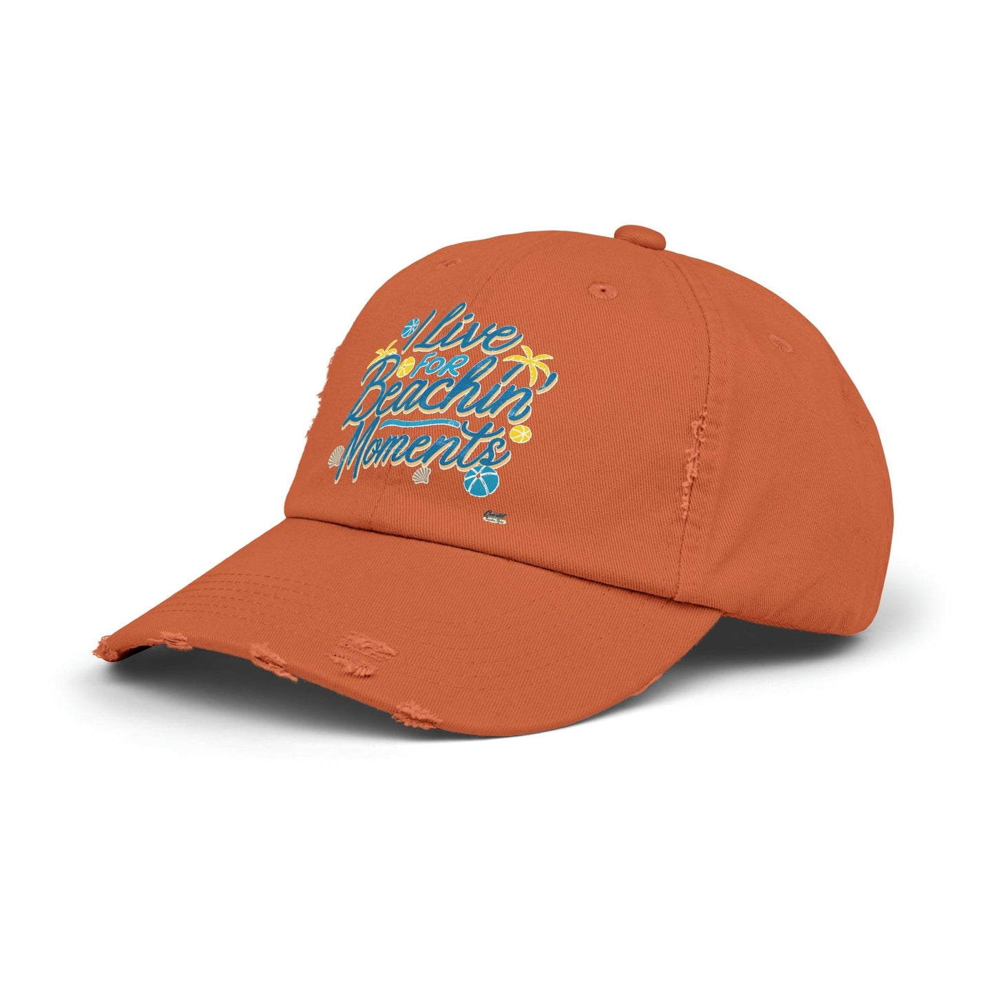 I Live For Beachin Moments Distressed Cap, Casual Beach Hat - Coastal Collections