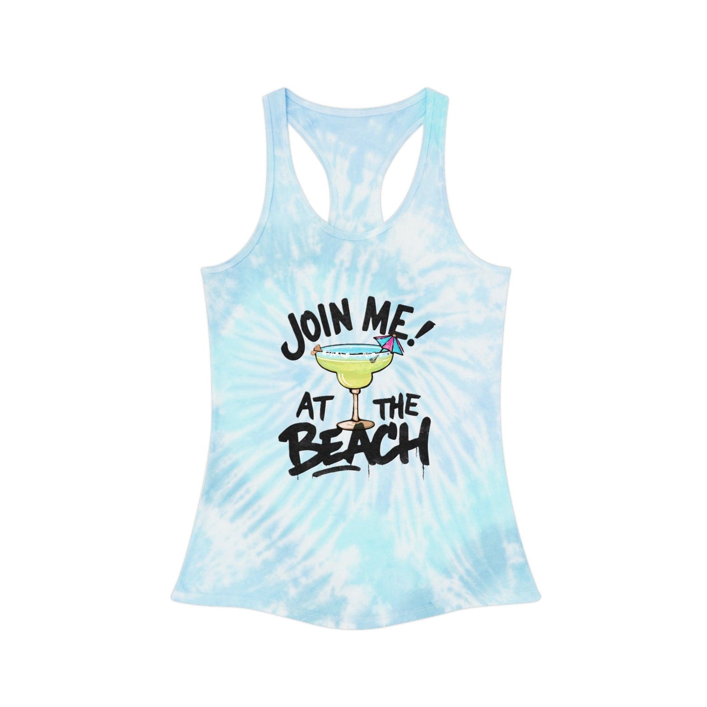 Join Me at the Beach Margarita Tie Dye Racerback Tank Top - Coastal Collections