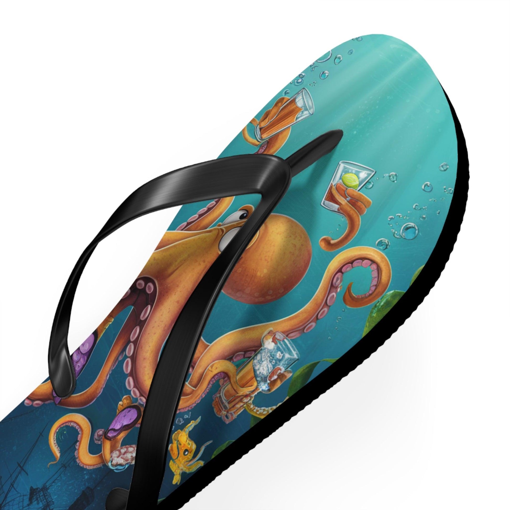 Octopus and Tequila Inspired Flip Flops, Express Your Beach Loving Self - Coastal Collections