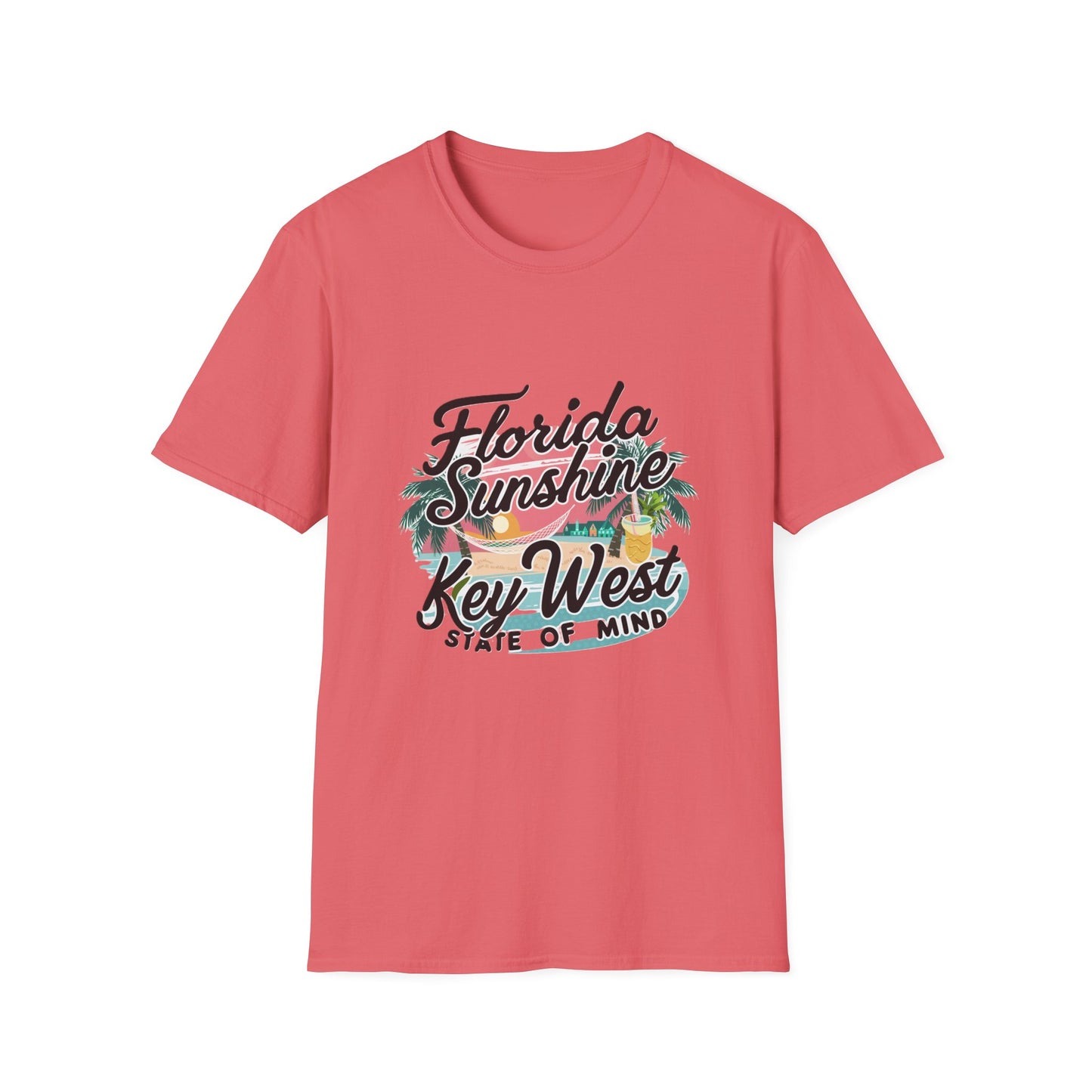 Keywest Florida Sunshine, State of Mind - Unisex Softstyle T-Shirt