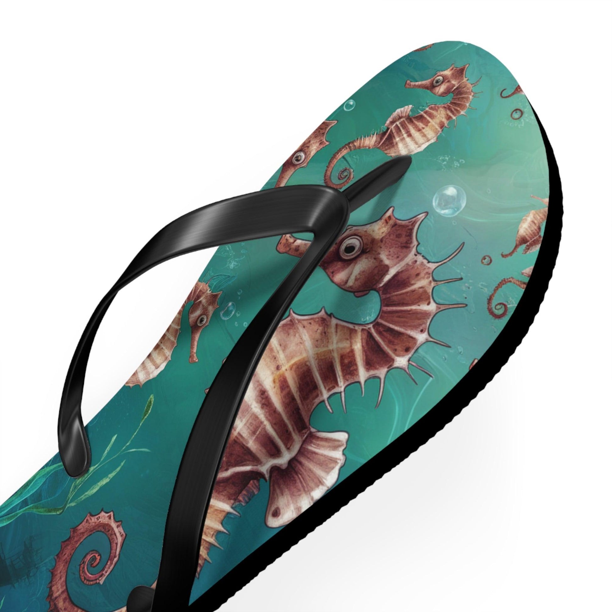 Seahorse Inspired Flip Flops, Express Your Beach Loving Self - Coastal Collections