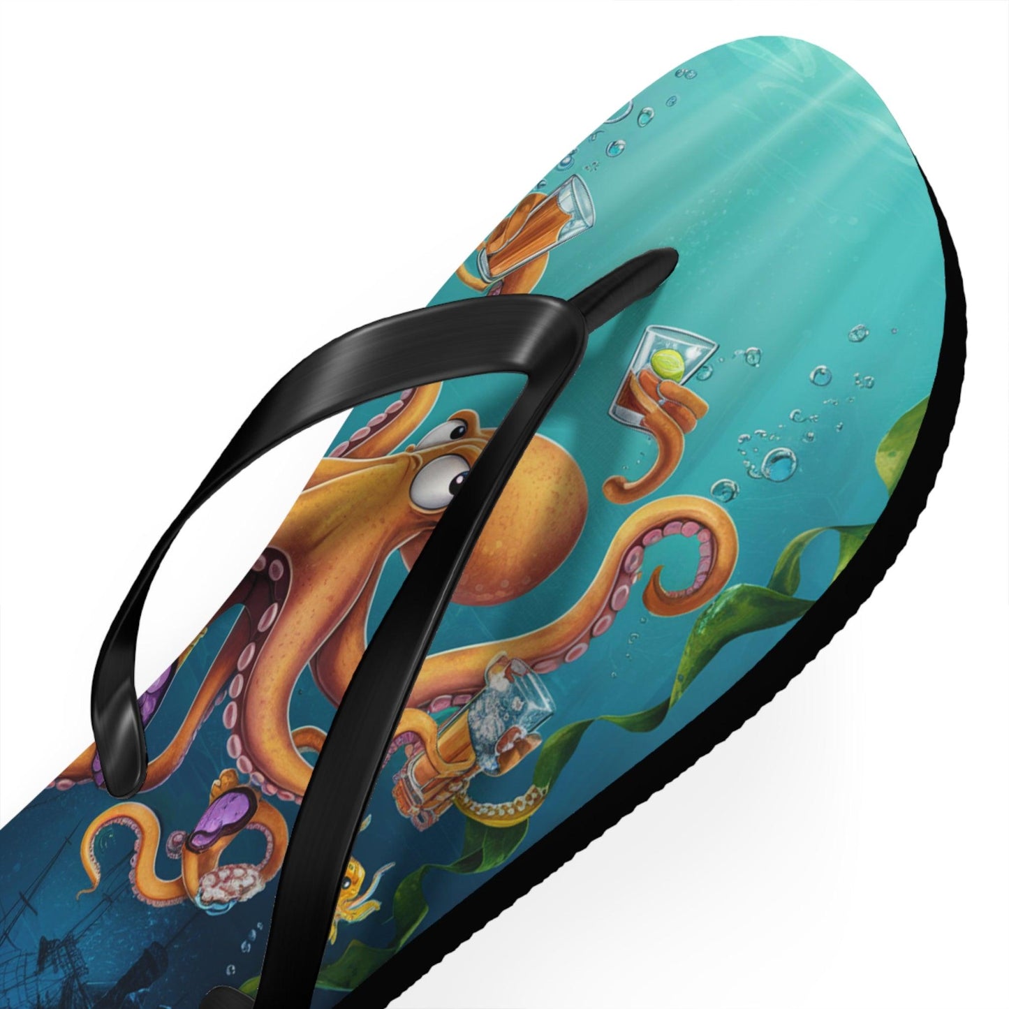 Octopus and Tequila Inspired Flip Flops, Express Your Beach Loving Self - Coastal Collections