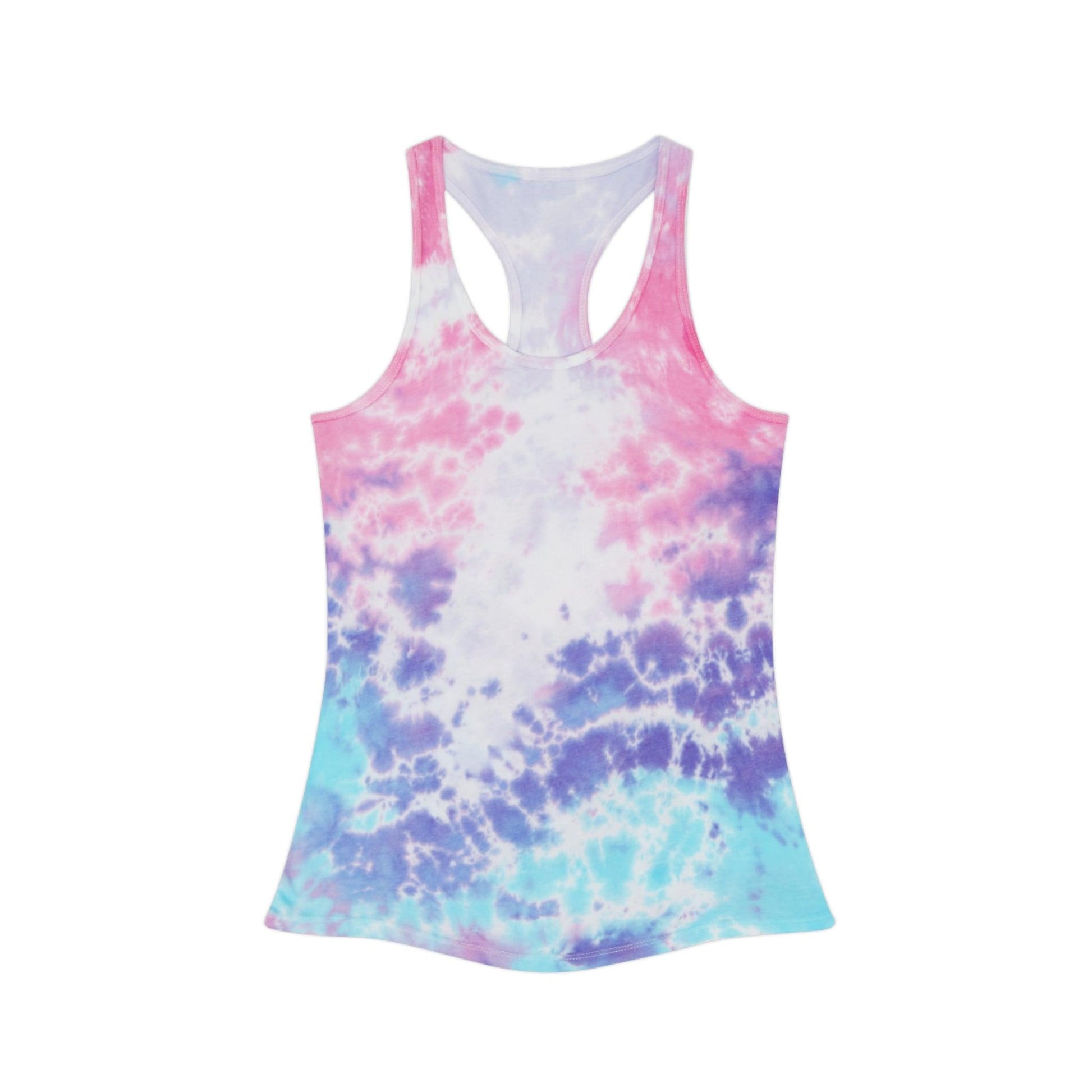 Salty Senorita Tie Dyed Tank Top, Print on Back - Coastal Collections