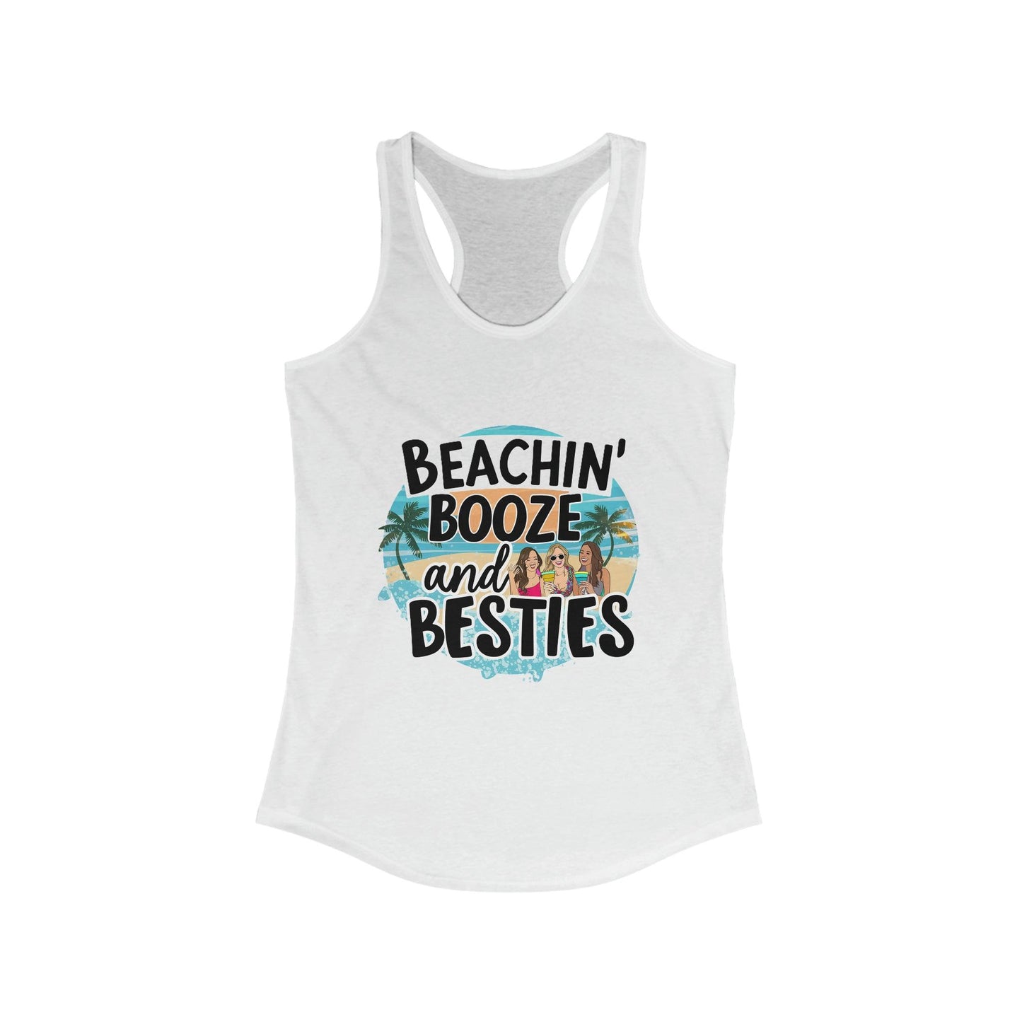 Beachin, Booze and Besties Tank Top - Perfect for Beach Parties and Summer Fun! - Coastal Collections