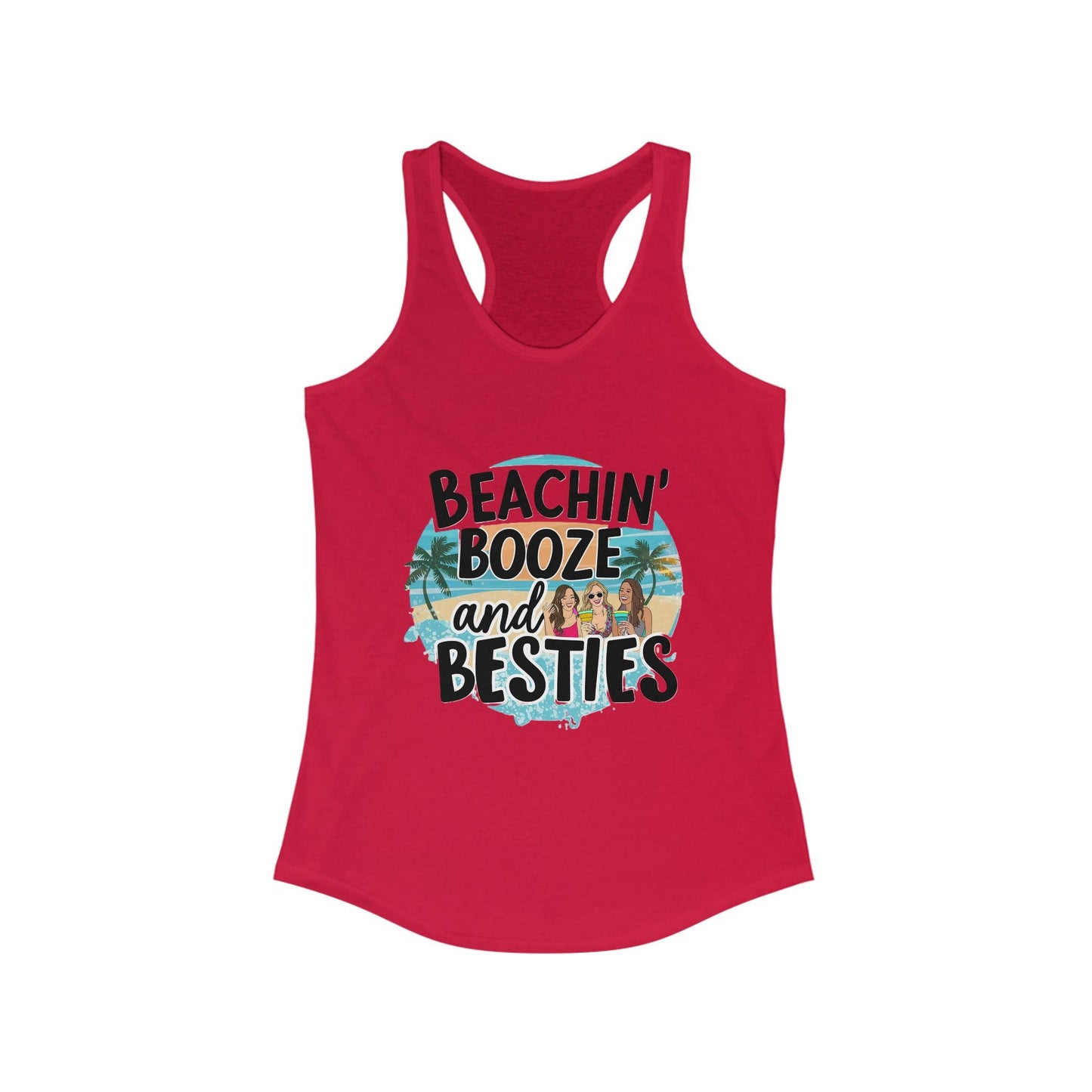 Beachin, Booze and Besties Tank Top - Perfect for Beach Parties and Summer Fun! - Coastal Collections