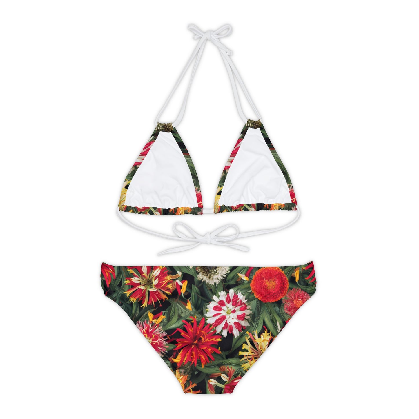 Lantana Flower Strappy Bikini Set