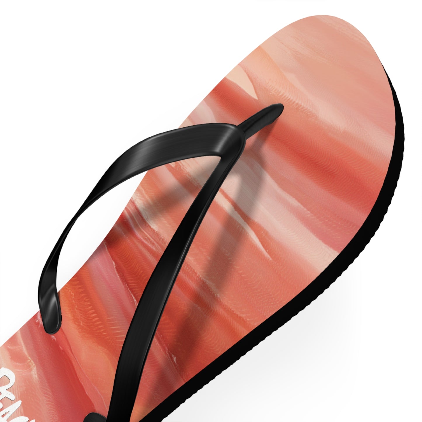 Beachin Mom Coral Abstract Beach - Flip Flops, Sandals