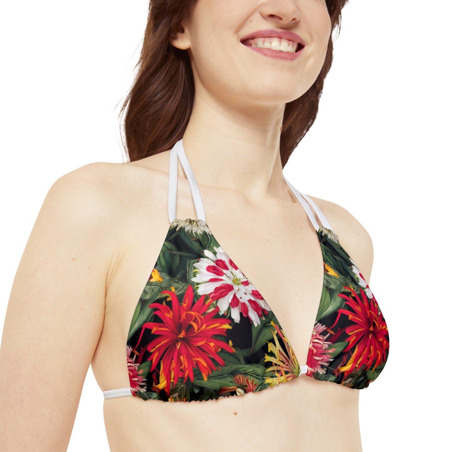 Lantana Flower Strappy Bikini Set