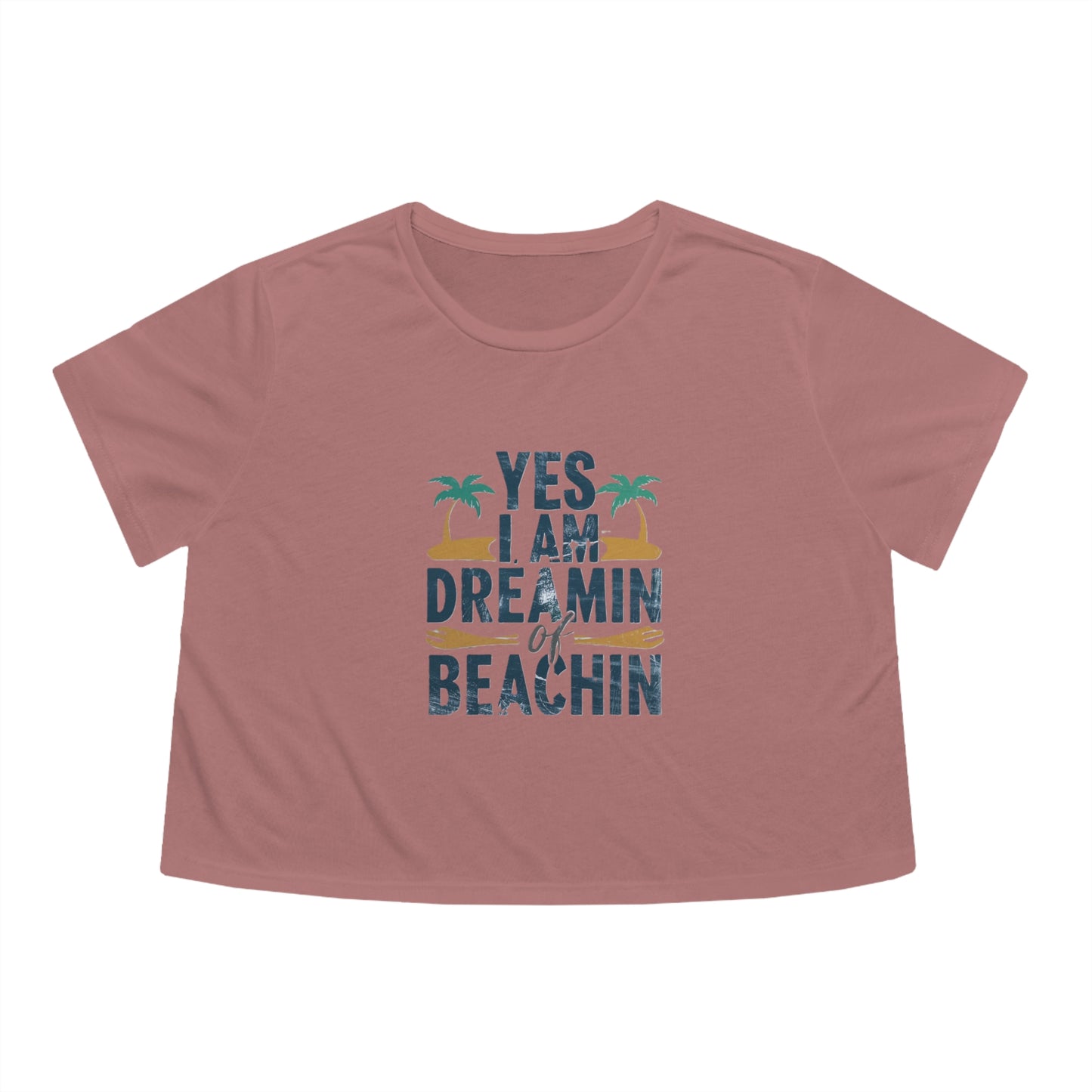 Yes I am Dreamin of Beachin - Women's Flowy Cropped Top