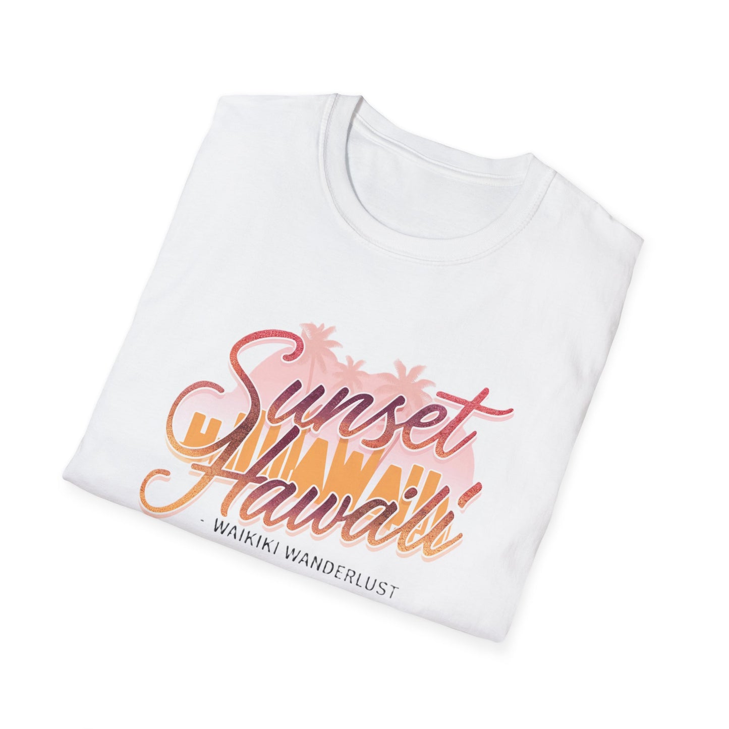 Hawaii Sunset, Wanderlust - Unisex Softstyle T-Shirt