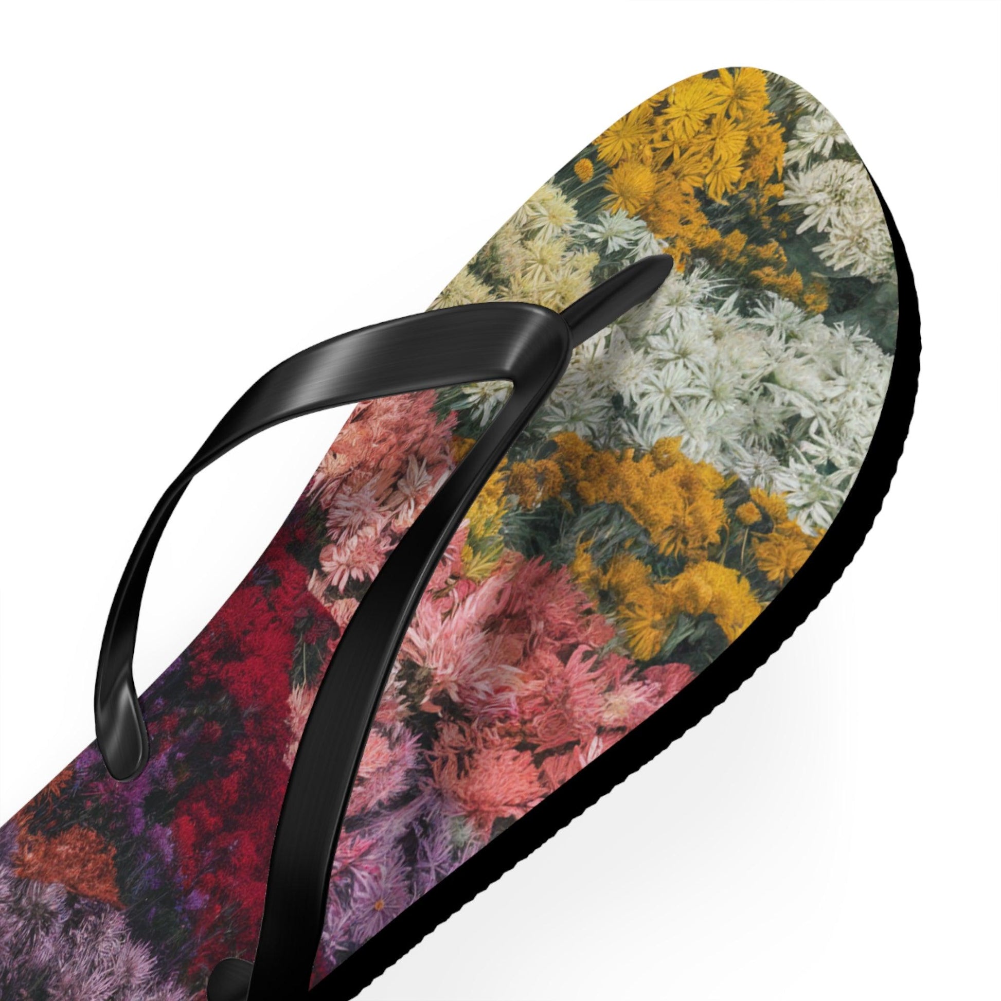 Yarrow Bouquet Flower Inspired Flip Flops, Express Your Beach Loving Self - Coastal Collections