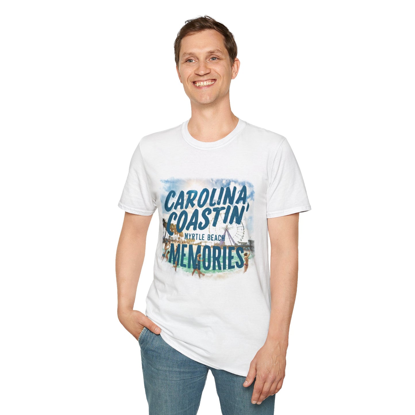 Carolina Coastin, Myrtle Beach - Unisex Softstyle T-Shirt