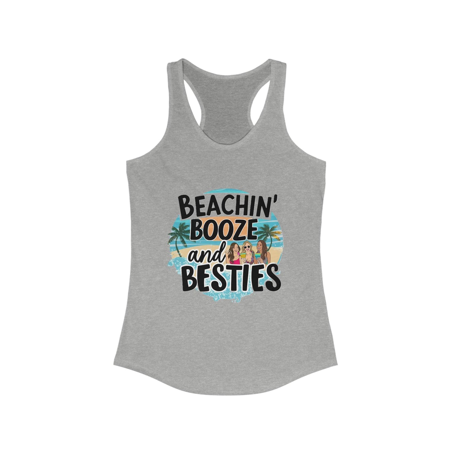 Beachin, Booze and Besties Tank Top - Perfect for Beach Parties and Summer Fun! - Coastal Collections