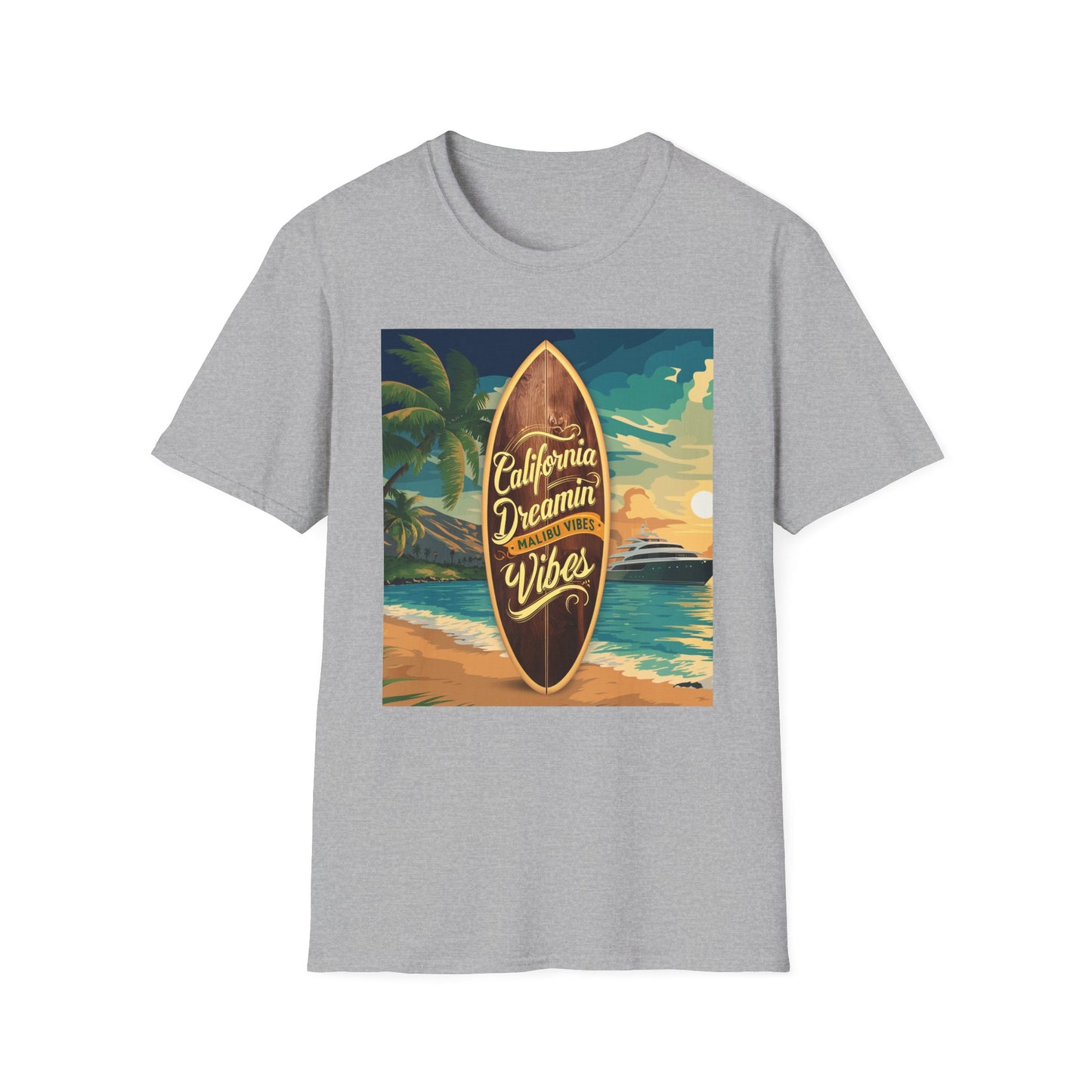 California Dreamin, Malibu Vibes - Unisex Softstyle T-Shirt