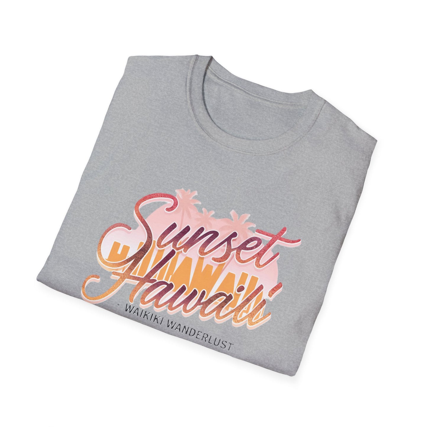 Hawaii Sunset, Wanderlust - Unisex Softstyle T-Shirt