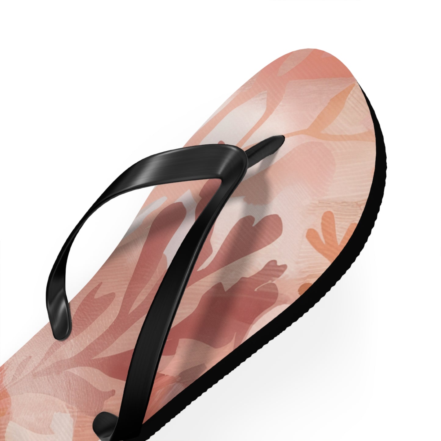 Coral Abstract Beach - Flip Flops, Sandals