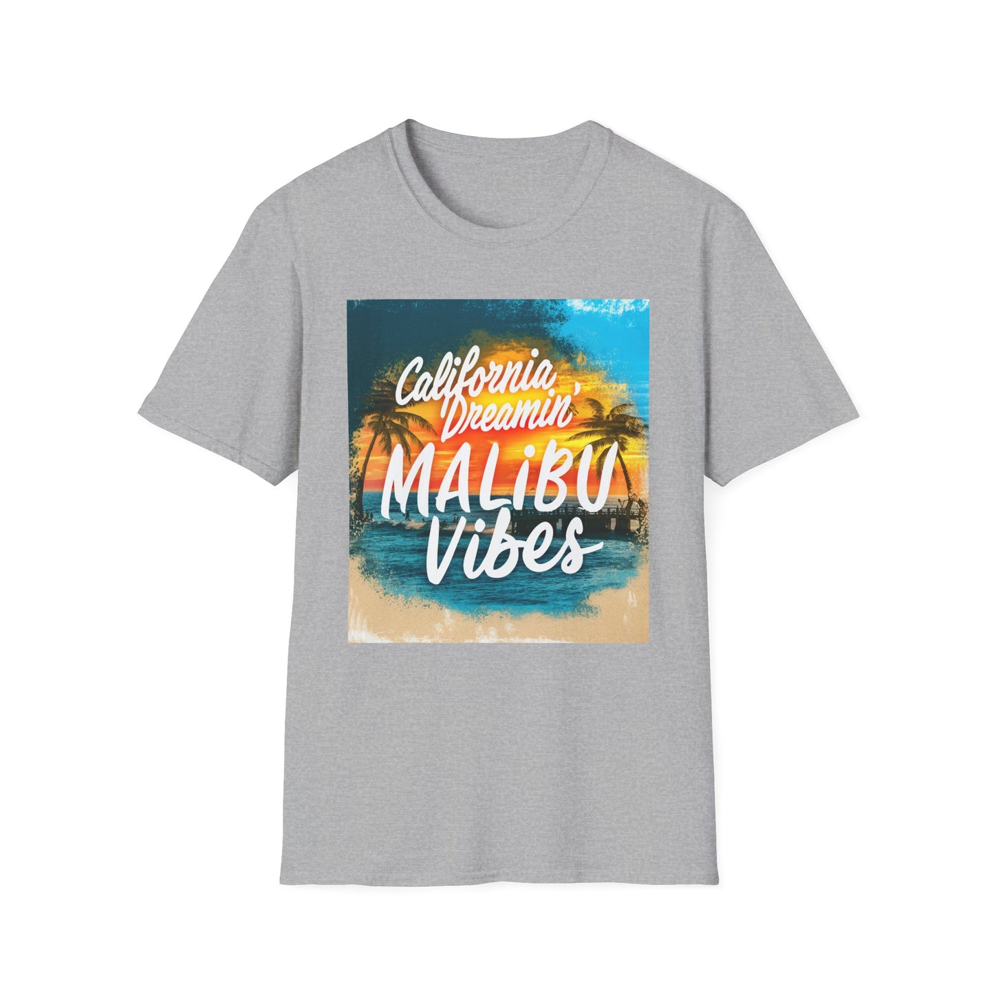 California Dreamin, Malibu Vibes - Unisex Softstyle T-Shirt