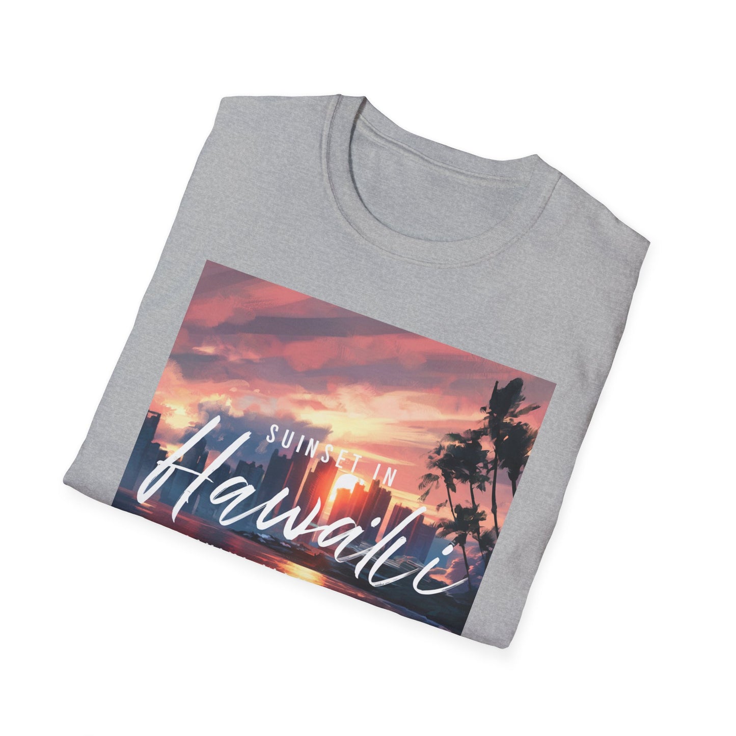 Hawaii Sunset, Waikiki Wanderlust - Unisex Softstyle T-Shirt