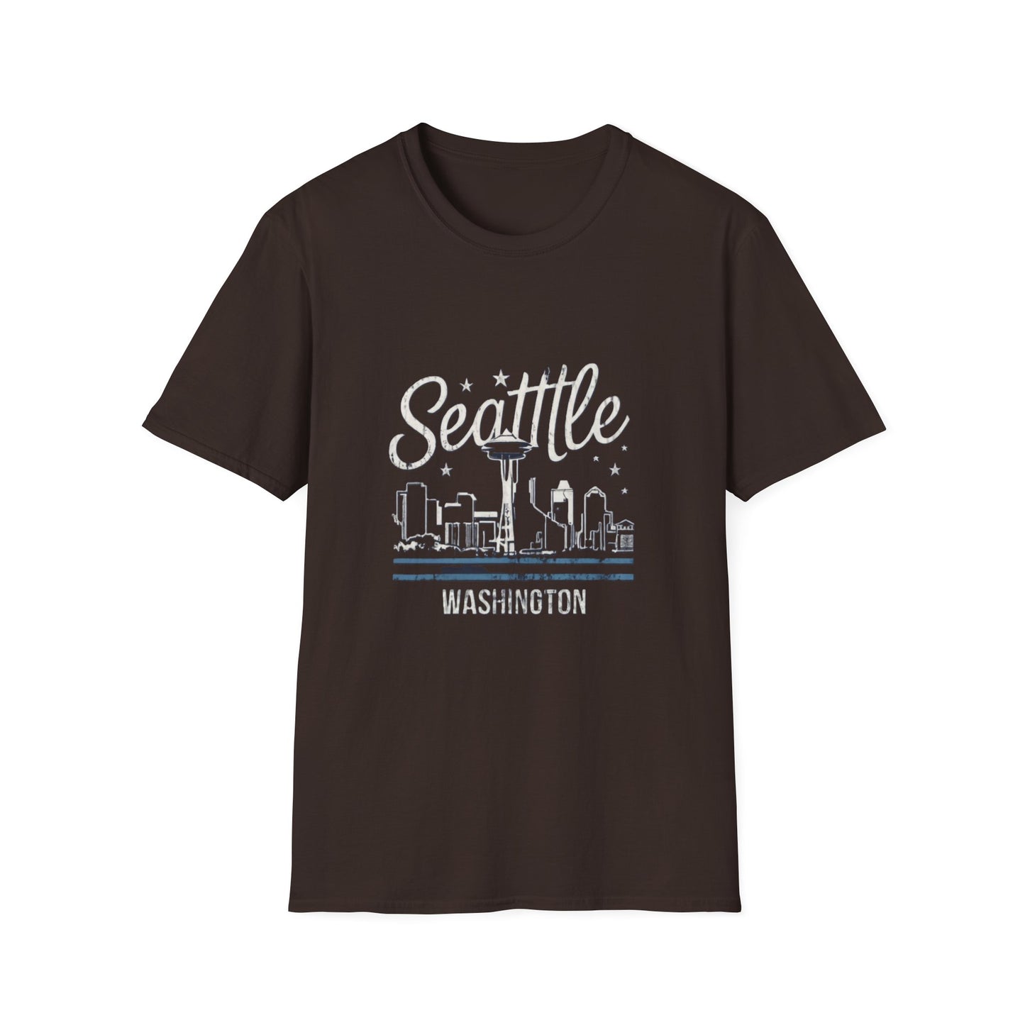 Seattle Washington Skyscape - Unisex Softstyle T-Shirt