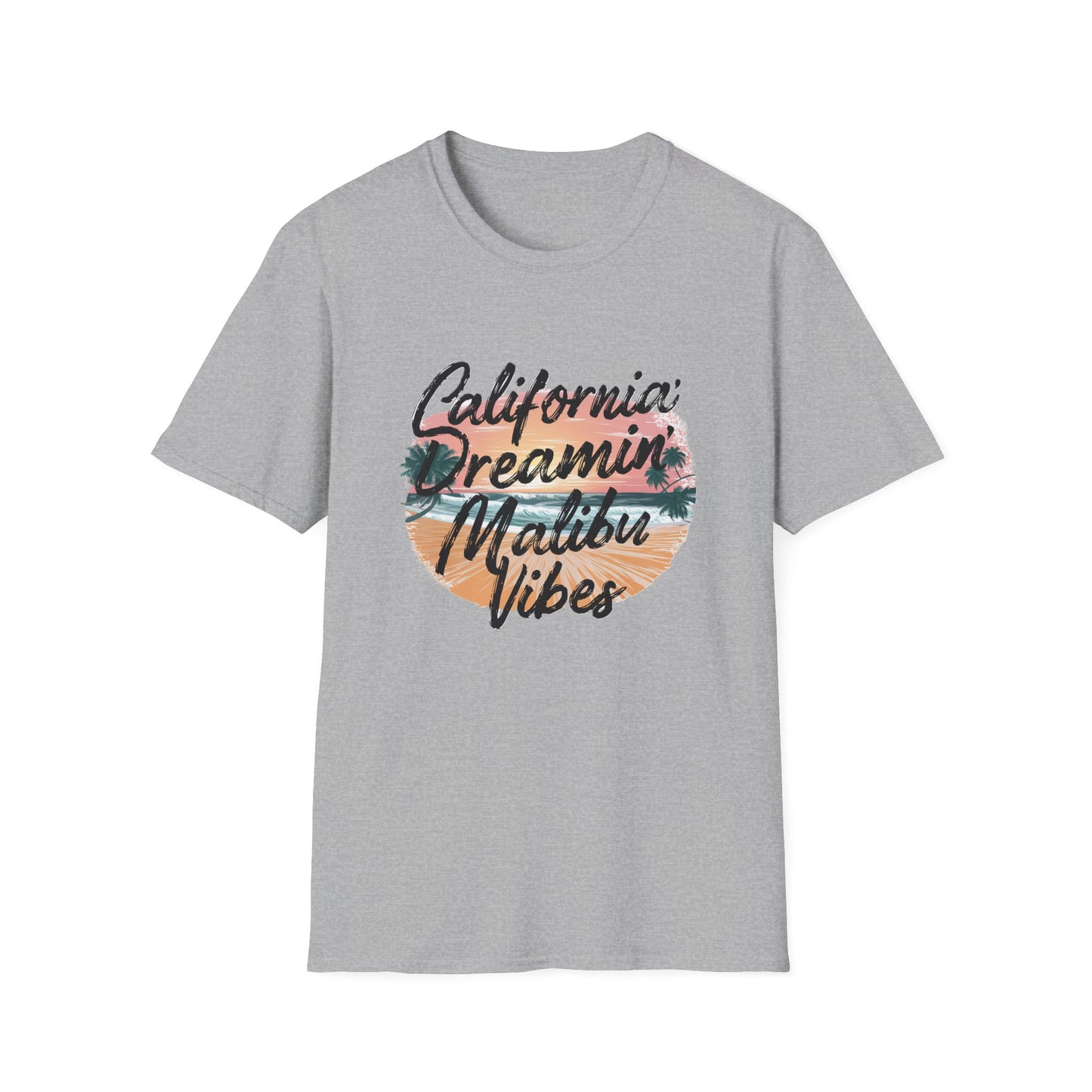 California Dreamin, Malibu Vibes Tee - Unisex Softstyle T-Shirt