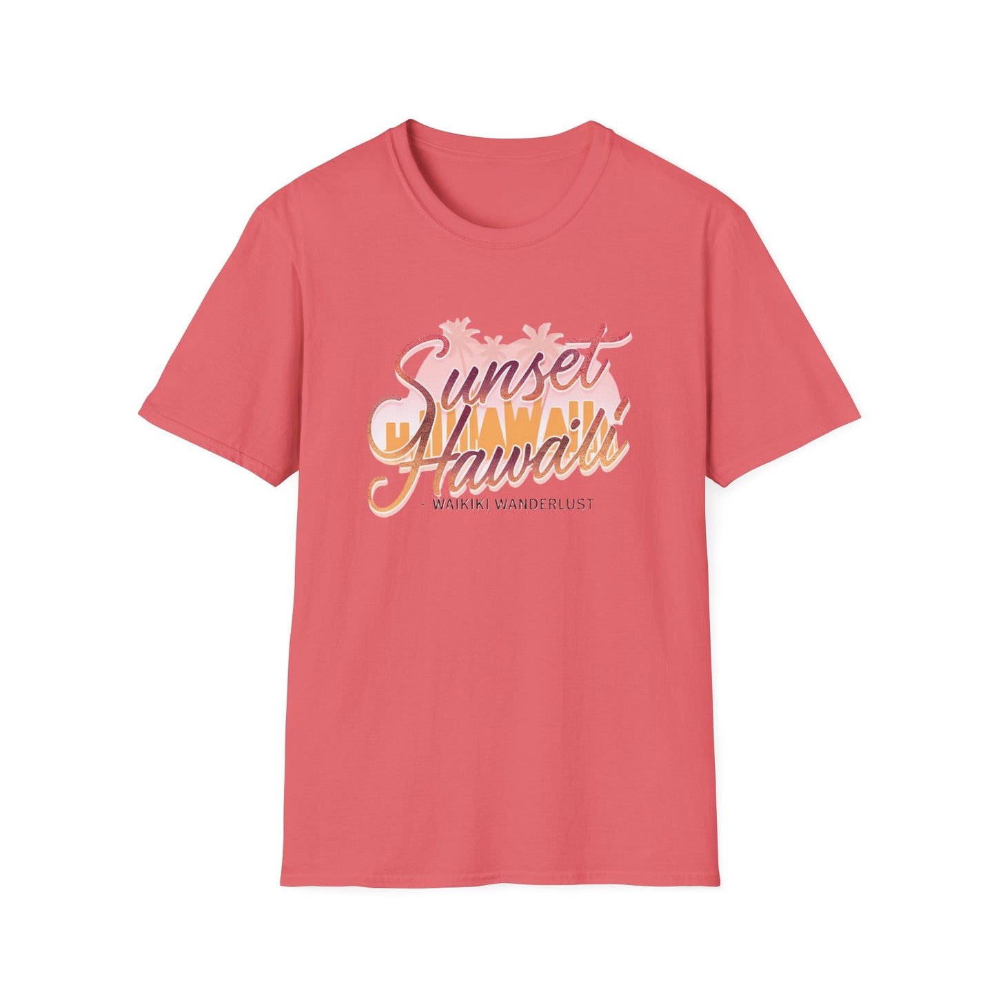 Hawaii Sunset, Wanderlust - Unisex Softstyle T-Shirt