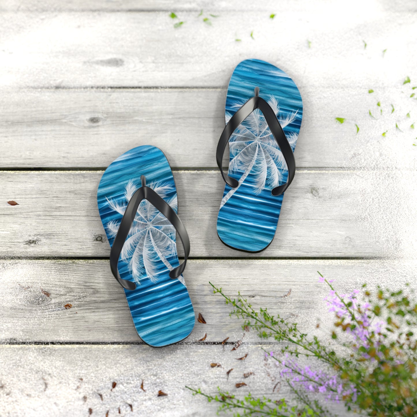 White Palmtree Beach - Flip Flops, Sandals