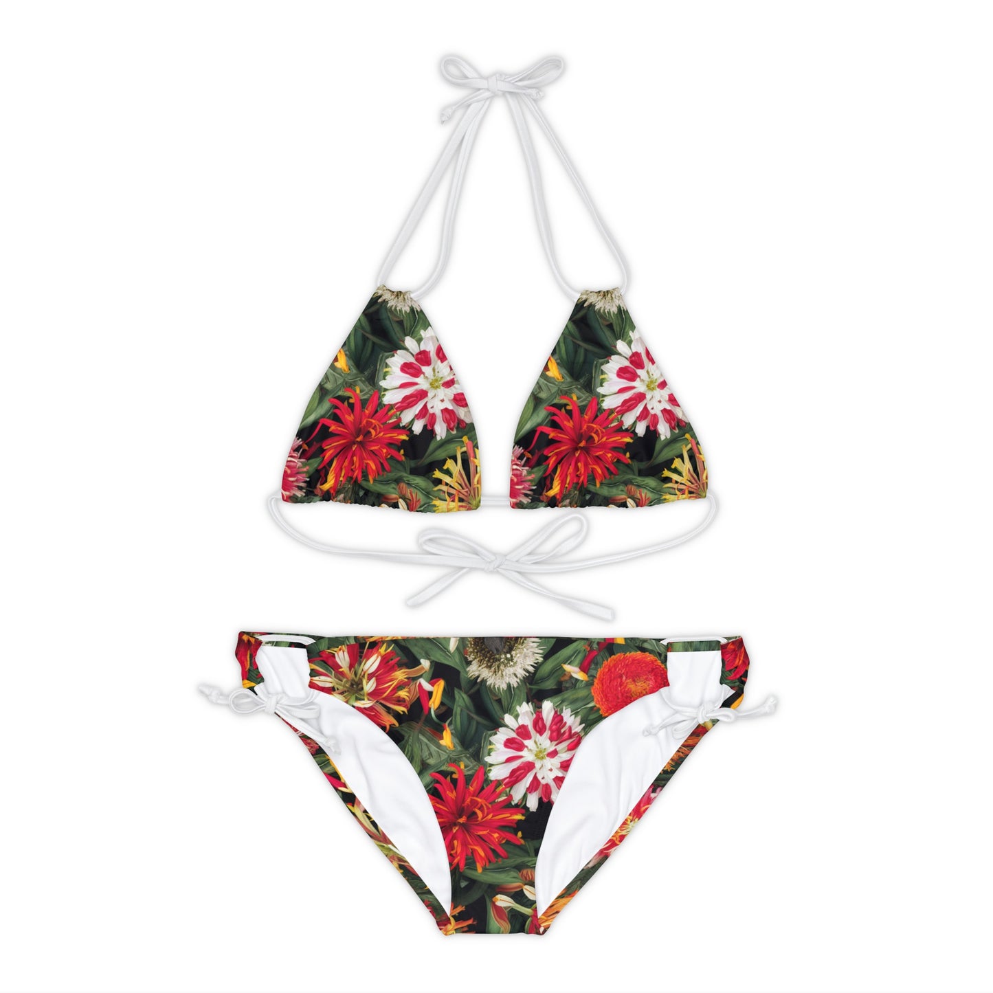 Lantana Flower Strappy Bikini Set