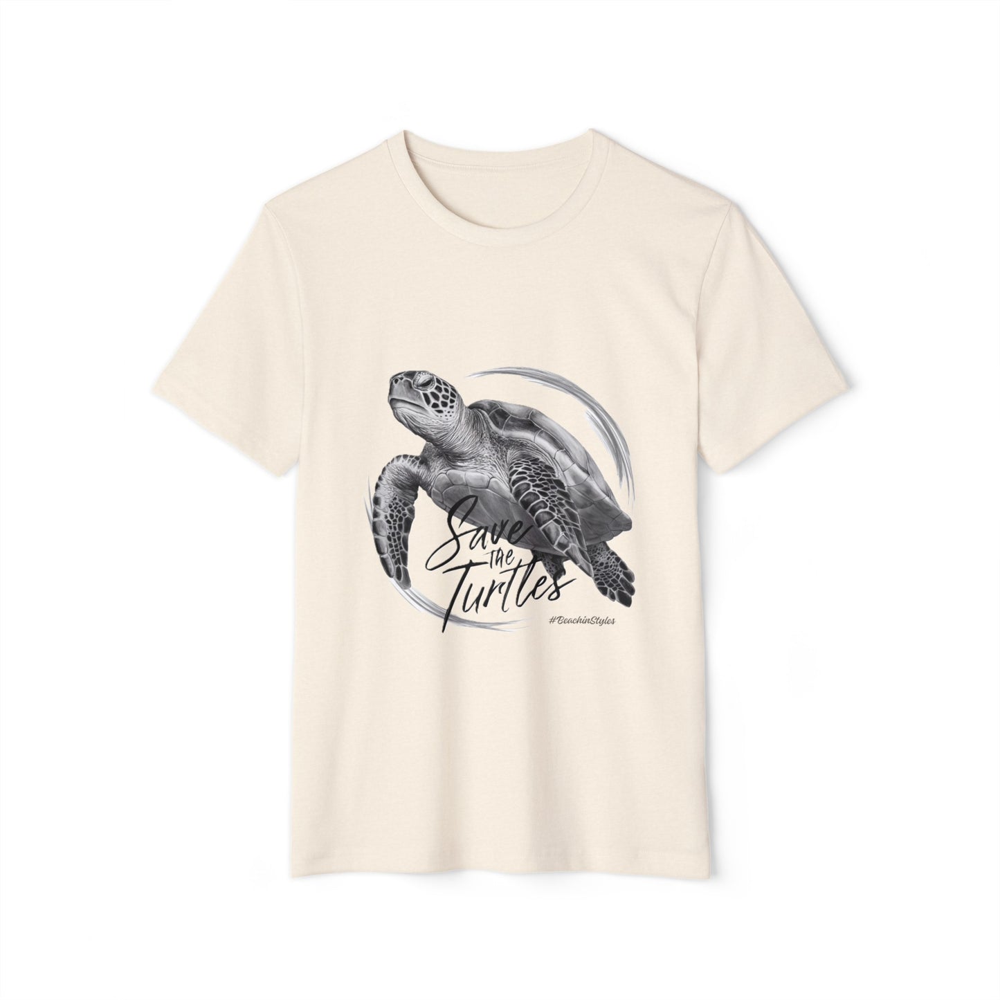 Save the Turtles Unisex Recycled Organic T-Shirt (Print on Front)